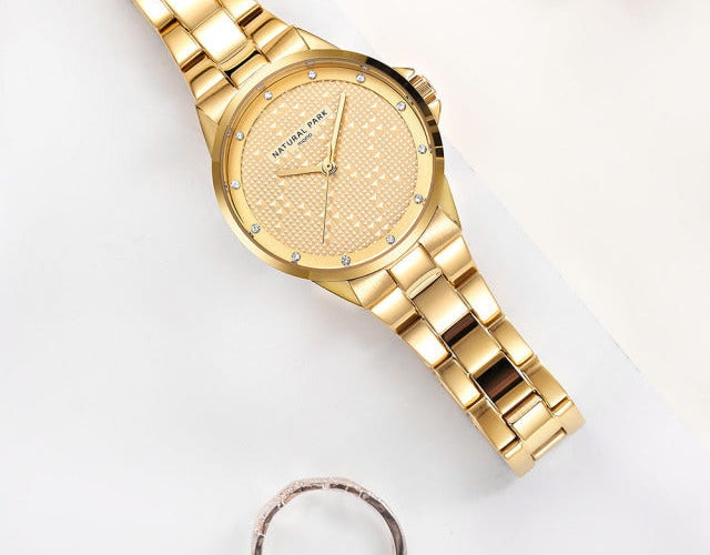  Women's Fashion Quartz Movement Rhinestone Decor Stainless Steel Watch - Watches for Women - DYAVOR® 