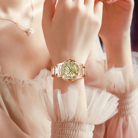  Women's Hollow Stainless Steel Mechanical Automatic Self-wind Watch - Watches for Women - DYAVOR® 