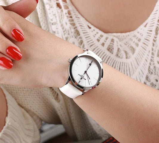  Women's Casual Waterproof Calendar Window Leather Strap Wristwatch - Watches for Women - DYAVOR® 