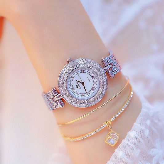  Women's Luxury Designer Golden Rose Silver Quartz Wristwatch - Watches for Women - DYAVOR® 