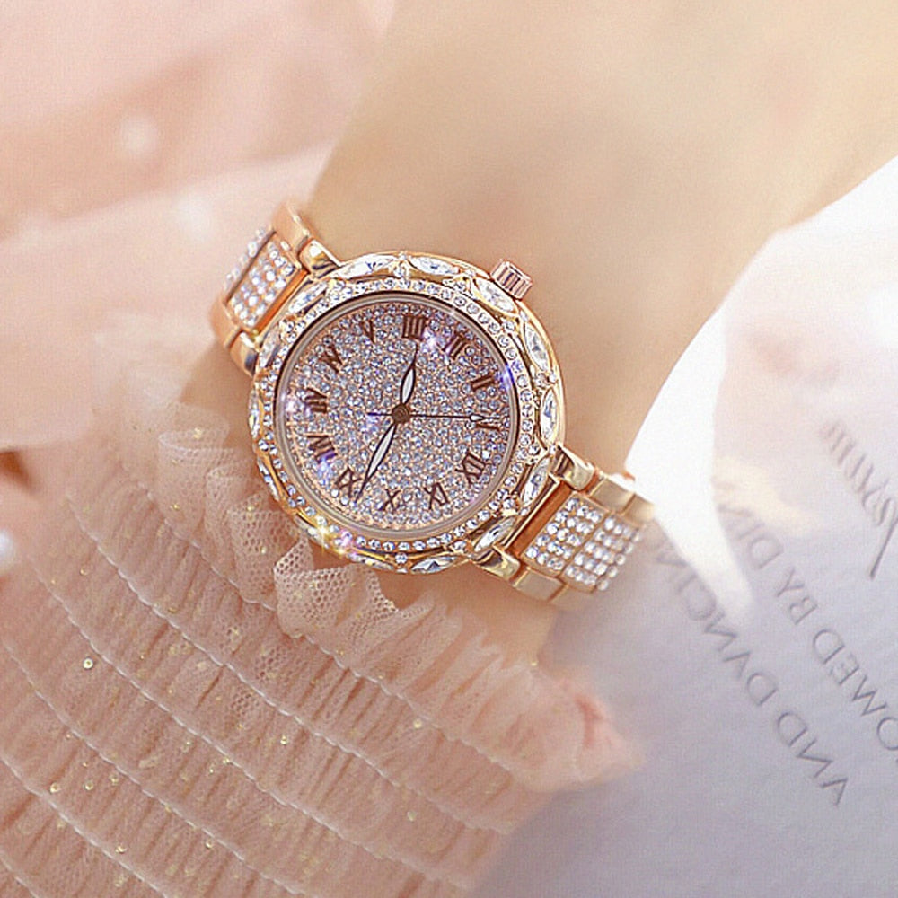  Women's Luxury Fashion Diamond Quartz Stainless Steel Wrist Watch - Watches for Women - DYAVOR® 