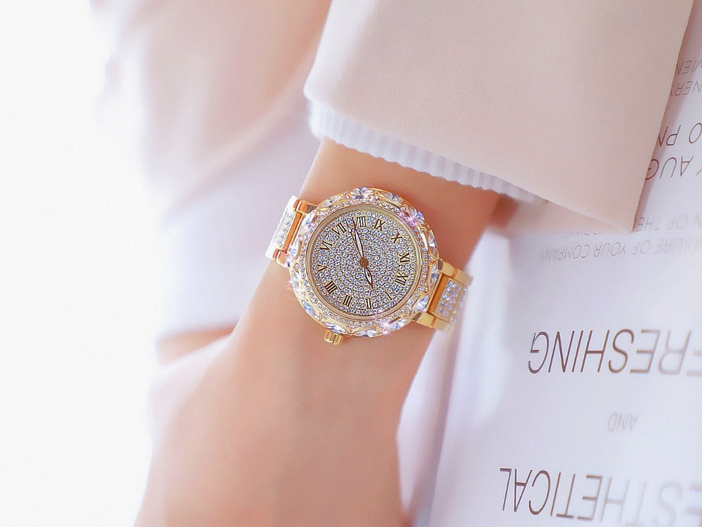  Women's Luxury Fashion Diamond Quartz Stainless Steel Wrist Watch - Watches for Women - DYAVOR® 