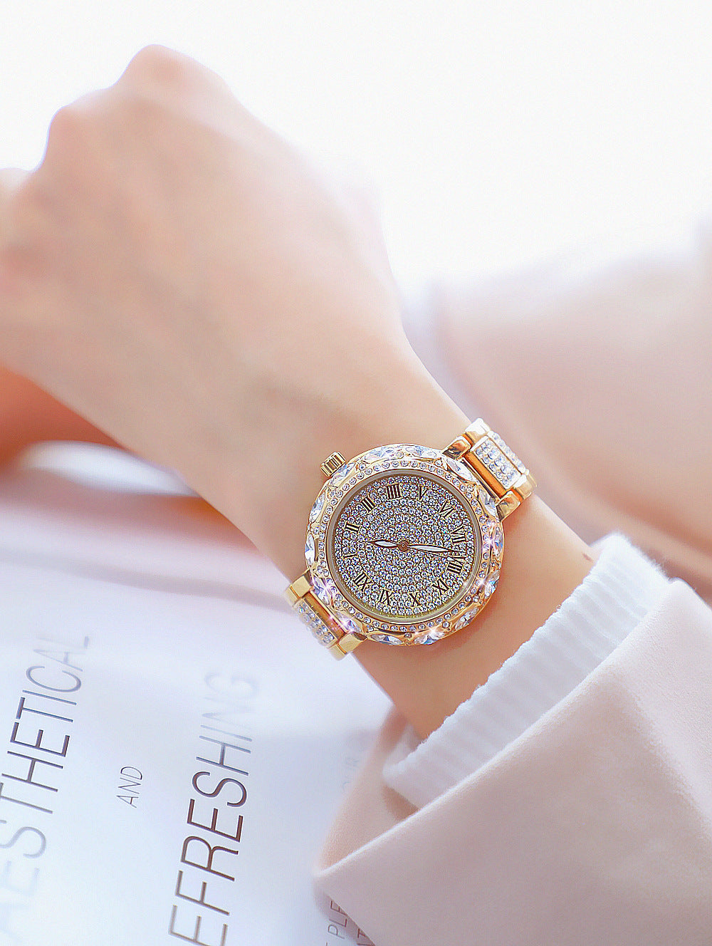 Women's Luxury Fashion Diamond Quartz Stainless Steel Wrist Watch - Watches for Women - DYAVOR® 