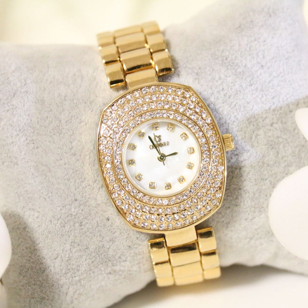  Women's Luxury Fashion Rectangle Full Rhinestone Quartz Watches - Watches for Women - DYAVOR® 