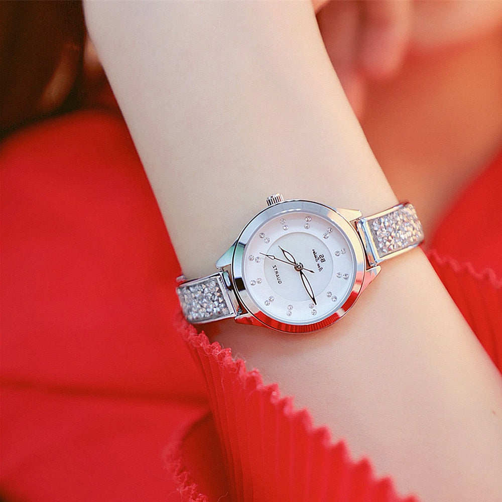  Women's Luxury Rhinestone Stainless Steel Quartz Bracelet Watch - Watches for Women - DYAVOR® 