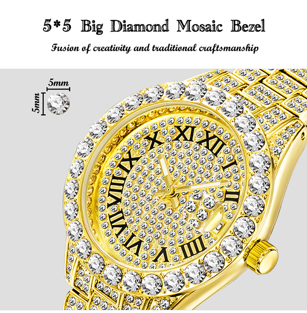  Women's Luxury Rhinestones Stainless Steel Hip Hop Charm Jewelry Watch - Watches for Women - DYAVOR® 