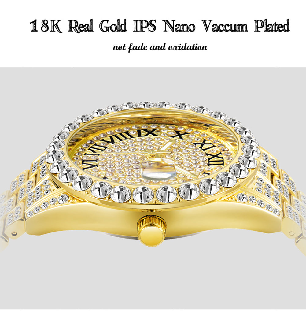  Women's Luxury Rhinestones Stainless Steel Hip Hop Charm Jewelry Watch - Watches for Women - DYAVOR® 