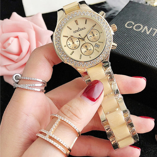  Women's Luxury White Fashion Quartz Movement Stainless Steel Watch - Watches for Women - DYAVOR® 